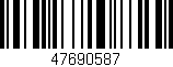 Código de barras (EAN, GTIN, SKU, ISBN): '47690587'