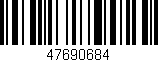 Código de barras (EAN, GTIN, SKU, ISBN): '47690684'