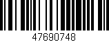 Código de barras (EAN, GTIN, SKU, ISBN): '47690748'