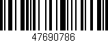 Código de barras (EAN, GTIN, SKU, ISBN): '47690786'