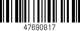 Código de barras (EAN, GTIN, SKU, ISBN): '47690817'