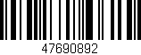 Código de barras (EAN, GTIN, SKU, ISBN): '47690892'