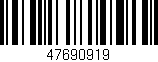 Código de barras (EAN, GTIN, SKU, ISBN): '47690919'