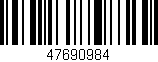 Código de barras (EAN, GTIN, SKU, ISBN): '47690984'