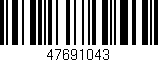 Código de barras (EAN, GTIN, SKU, ISBN): '47691043'