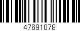 Código de barras (EAN, GTIN, SKU, ISBN): '47691078'