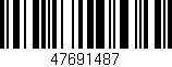 Código de barras (EAN, GTIN, SKU, ISBN): '47691487'
