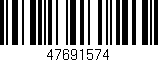 Código de barras (EAN, GTIN, SKU, ISBN): '47691574'