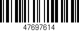 Código de barras (EAN, GTIN, SKU, ISBN): '47697614'