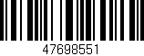 Código de barras (EAN, GTIN, SKU, ISBN): '47698551'