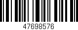 Código de barras (EAN, GTIN, SKU, ISBN): '47698576'