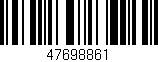 Código de barras (EAN, GTIN, SKU, ISBN): '47698861'
