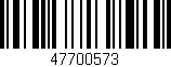 Código de barras (EAN, GTIN, SKU, ISBN): '47700573'