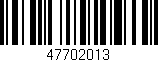 Código de barras (EAN, GTIN, SKU, ISBN): '47702013'