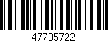 Código de barras (EAN, GTIN, SKU, ISBN): '47705722'