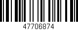 Código de barras (EAN, GTIN, SKU, ISBN): '47706874'