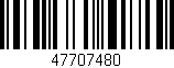 Código de barras (EAN, GTIN, SKU, ISBN): '47707480'