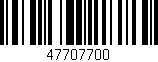 Código de barras (EAN, GTIN, SKU, ISBN): '47707700'