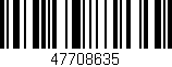 Código de barras (EAN, GTIN, SKU, ISBN): '47708635'