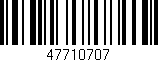 Código de barras (EAN, GTIN, SKU, ISBN): '47710707'
