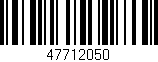 Código de barras (EAN, GTIN, SKU, ISBN): '47712050'