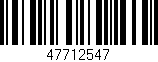 Código de barras (EAN, GTIN, SKU, ISBN): '47712547'
