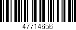 Código de barras (EAN, GTIN, SKU, ISBN): '47714656'