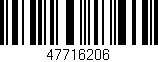 Código de barras (EAN, GTIN, SKU, ISBN): '47716206'