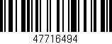 Código de barras (EAN, GTIN, SKU, ISBN): '47716494'
