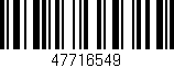 Código de barras (EAN, GTIN, SKU, ISBN): '47716549'