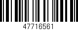 Código de barras (EAN, GTIN, SKU, ISBN): '47716561'