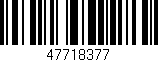 Código de barras (EAN, GTIN, SKU, ISBN): '47718377'