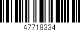 Código de barras (EAN, GTIN, SKU, ISBN): '47719334'