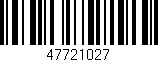 Código de barras (EAN, GTIN, SKU, ISBN): '47721027'