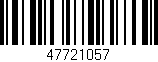 Código de barras (EAN, GTIN, SKU, ISBN): '47721057'