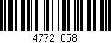 Código de barras (EAN, GTIN, SKU, ISBN): '47721058'