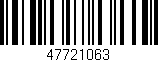 Código de barras (EAN, GTIN, SKU, ISBN): '47721063'