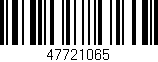 Código de barras (EAN, GTIN, SKU, ISBN): '47721065'