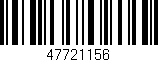 Código de barras (EAN, GTIN, SKU, ISBN): '47721156'