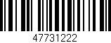 Código de barras (EAN, GTIN, SKU, ISBN): '47731222'