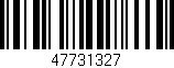 Código de barras (EAN, GTIN, SKU, ISBN): '47731327'