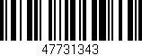 Código de barras (EAN, GTIN, SKU, ISBN): '47731343'