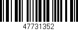 Código de barras (EAN, GTIN, SKU, ISBN): '47731352'