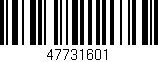 Código de barras (EAN, GTIN, SKU, ISBN): '47731601'