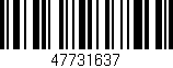 Código de barras (EAN, GTIN, SKU, ISBN): '47731637'
