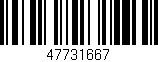 Código de barras (EAN, GTIN, SKU, ISBN): '47731667'