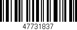 Código de barras (EAN, GTIN, SKU, ISBN): '47731837'