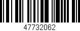 Código de barras (EAN, GTIN, SKU, ISBN): '47732062'