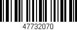Código de barras (EAN, GTIN, SKU, ISBN): '47732070'