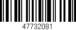 Código de barras (EAN, GTIN, SKU, ISBN): '47732081'